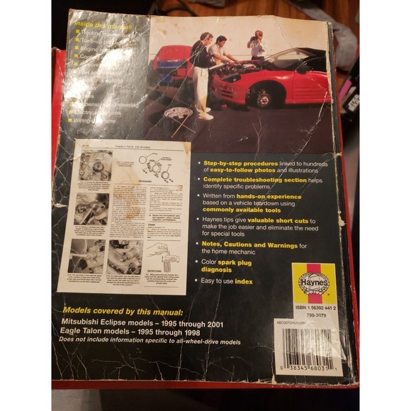 Haynes Repair Manual Mitsubishi Eclipse & Eagle Talon 1995 - 2001 All Models - Picture 2 of 3